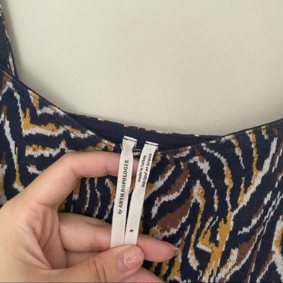 ANTHROPOLOGIE Brown Jamie Zebra Peplum Tank Top - Picture 5 of 10
